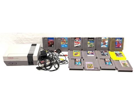 Nintendo NES Console with Controller, AC adapter, RCA cables and 14 Games including Boulder Dash, Super Mario Bros and Duck H