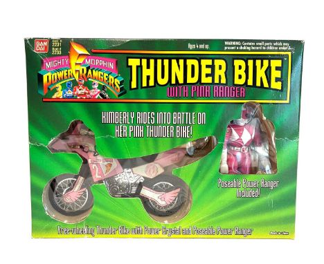 Bandai Mighty Morphin Power Rangers Thunder Bike with Pink Power Ranger, 1994, within Good sealed packaging.
