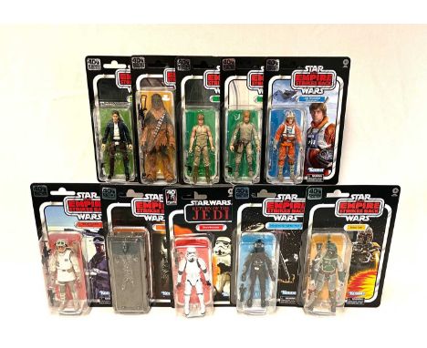 Hasbro Star Wars Black Series 40th Anniversary 6" figures x 10 including Luke Skywalker Dagobah, Luke Skywalker Bespin, Storm