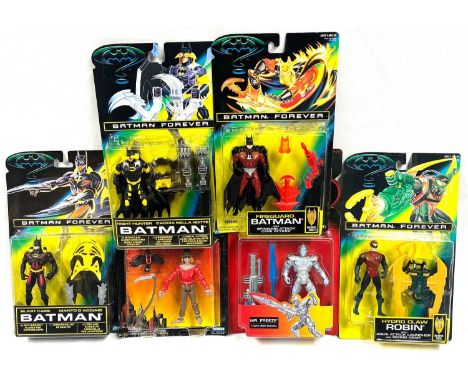 Kenner Batman figures x 6 including Batman Night Hunter, Fireguard Batman, Blast Cape Batman, Hydro Claw Robin, Mr Freeze and