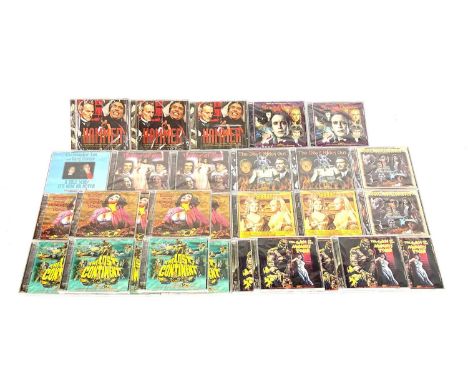 Hammer Films soundtrack CDs x 29 (brand new, sealed) and Promo Poster, includes Scars of Dracula x 2, The Hammer Film Music C