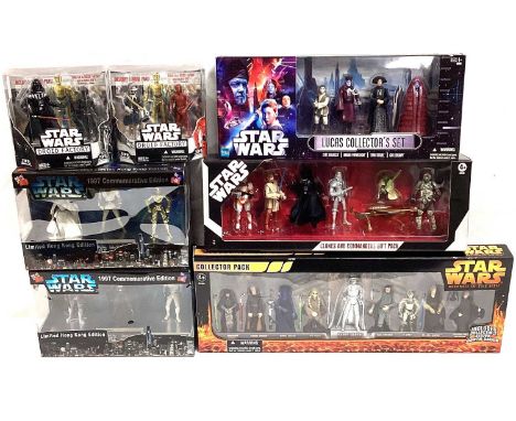 Hasbro Star Wars 3 3/4" multi figure sets x 7 including Lucas Collectors set, Clones &amp; Commanders Gift set, Revenge of th