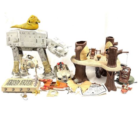 Selection of Star Wars vintage vehicles &amp; creatures including AT-AT Walker (missing chin guns, battery cover, bulb cover)