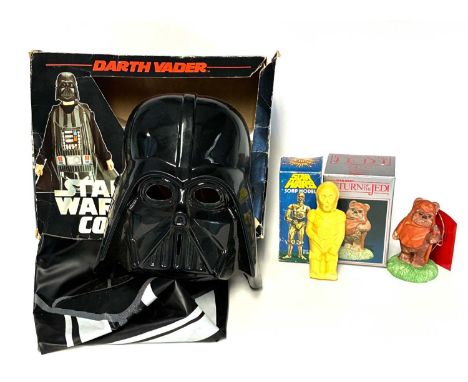 Star Wars vintage collectables x 3 including Sigma Wicket Hand Painted Bisque Porcelain Figurine, Mint with tag, within Excel
