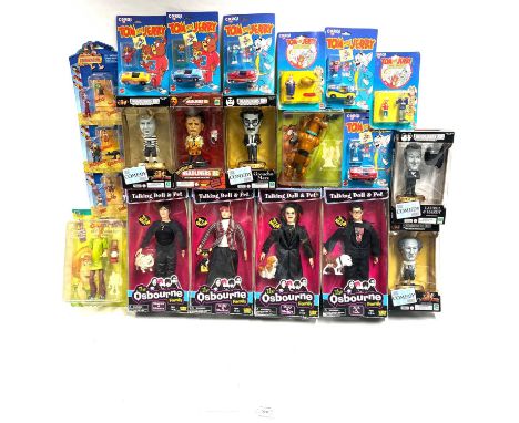Large selection of vintage and modern TV &amp; Film Related collectables, Bobble Heads, Tom &amp; Jerry, The Osbournes 12" fi