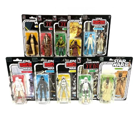 Hasbro Star Wars Black Series 40th Anniversary 6" figures x 10 including AT-AT Driver, Sand People, Jawa, Princess Leia Hoth,