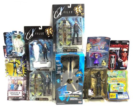 Large selection of TV &amp; Film Related figures, Movie Maniacs, Tron, X-Files, Independence day, Chucky, Men In Black and ot