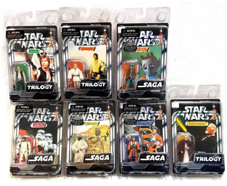 Hasbro Star Wars Saga Collection &amp; Original Trilogy Collection 3 3/4" figures x 7 including George Lucas as Stormtrooper,