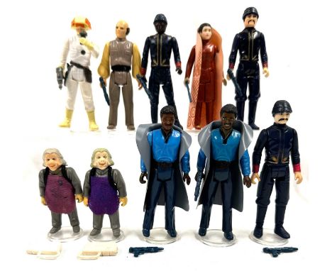 Kenner Star Wars vintage The Empire Strikes Back 3 3/4" figures x 10 including Princess Leia Bespin (small tare to cape), Lan