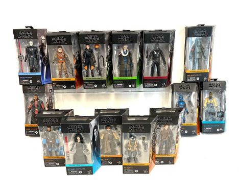 Hasbro Star Wars Black Series 6" figures x 14 including Grand Inquisitor, Axe Woves, Elite Squad Trooper (Bad Batch), Bib For