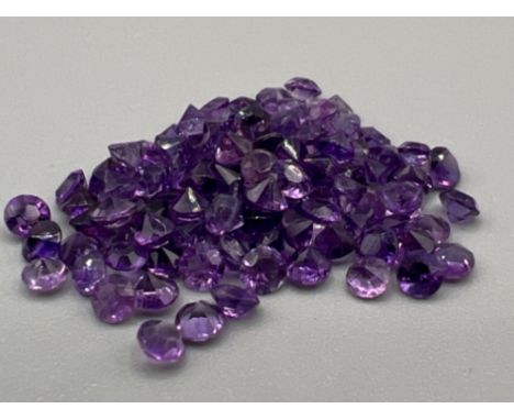 10.03cts Amethyst round 3.5mm stones