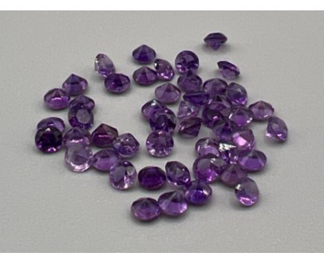 7.70cts Amethyst round 3.5mm stones