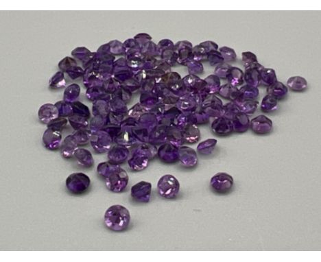 9.91cts Amethyst round 3mm stones
