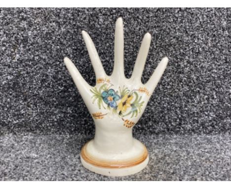 Malta Bristow pottery hand painted ceramic decorative ladies hand ornament