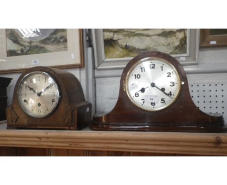A 1930's mantel clock and another similar