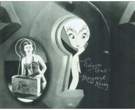 Tinker Bell voice Margaret Kerry signed 10 x 8 inch b/w montage photo. Margaret Kerry (née Lynch; born May 11, 1929) is an Am