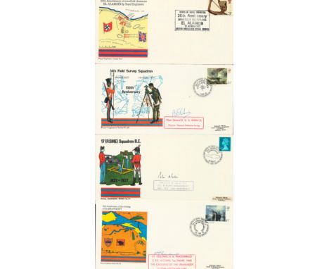 Royal Engineers 1970s signed cover collection. Five, four signed by Lt Col H Macdonald Burma 1945. Mjr P Miller OC 17 RSME Sq