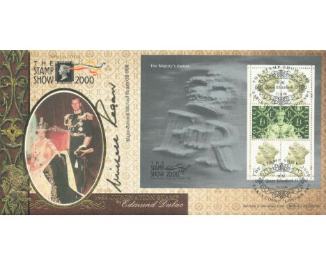 Mjr Gen Micheal Regan OBE MID, controller Army Benevolent Fund signed 2000 Stamp Show 1953 Booklet FDC Benham official cover 
