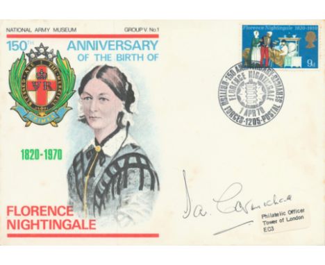 Veteran actor Ian Carmichael signed 150th ann Florence Nightingale 1970 FDC, English actor who worked prolifically on stage, 
