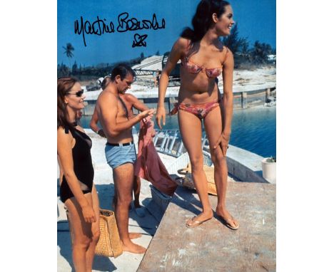 James Bond actress Martine Beswick signed 10 x 8 sexy swim suit colour photo. Jamaican-born British actress and model perhaps