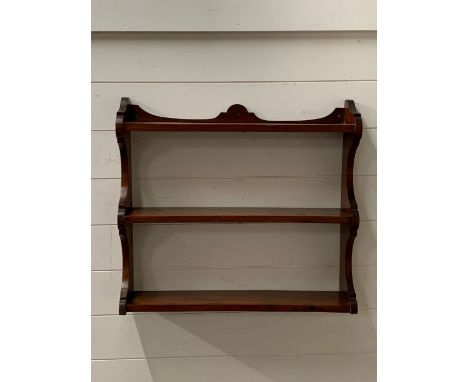 A Three tier wall hanging shelf (61cm w x 54 cm h)