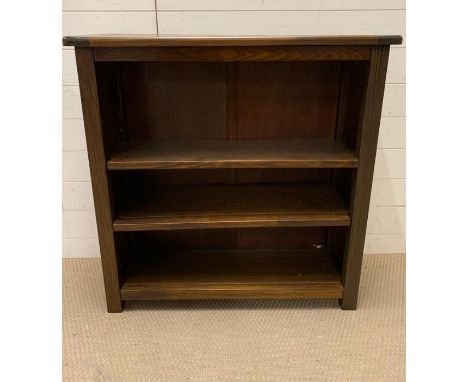 A two shelf open bookcase (H90cm W90cm D30cm)