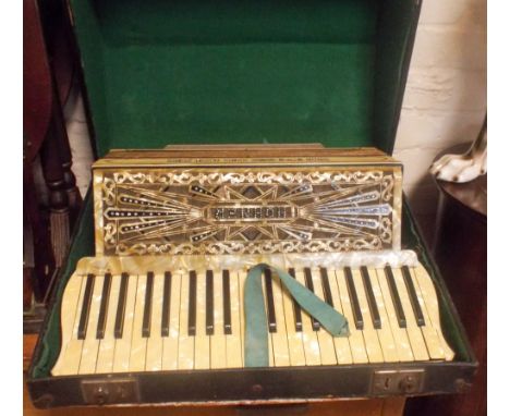 Hohner piano accordion in case 