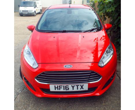 2016 Red Ford Fiesta 'Titanium X'  5 door hatchback 998cc (petrol) Reg no' HF16 YTX,  mileage 4829, consigned from deceased e