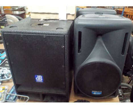 Opera Live 210 DB speakers with DB amplifier with cables 