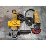 DeWalt (2) 4-1/2" Angle Grinders