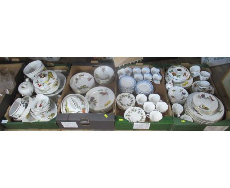 Four boxes of china predominantly Royal Worcester Evesham pattern