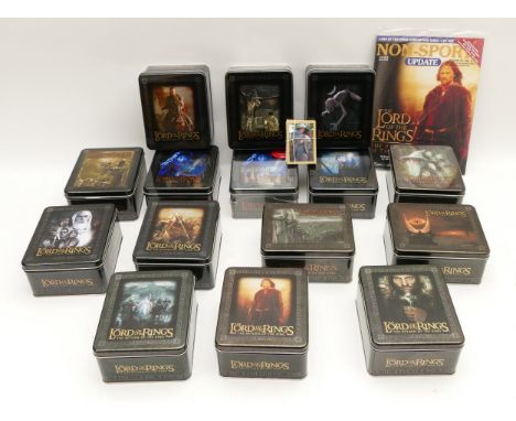 Fifteen Artbox Flipz Lord of the Rings tins, the Frodo, Fellowship of the Ring example contains the original card, the Frodo 