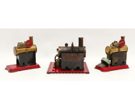 Mamod; Live steam stationary engine S.E.1 boxed, with two Mamod Minor No1 stationary engines. (3)