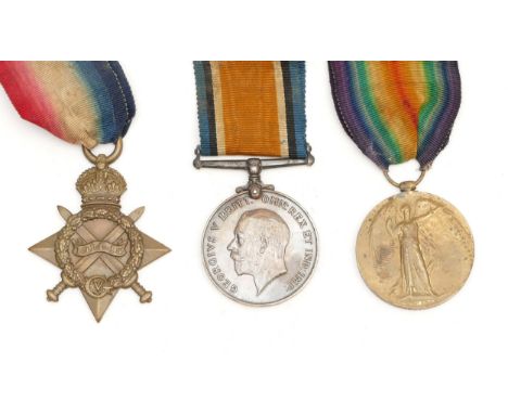 WWI trio of War, Victory and the 1914-1915 Star, awarded to 14934 PTE. R. Pritchard. R.W. Fusiliers.