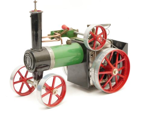 A Mamod live steam traction engine TE1a, with extension and burner.