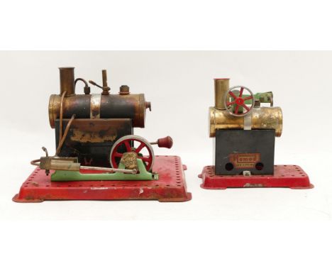 Two Mamod spirit fired stationary steam engines, MR2 and SE1A models. (2)