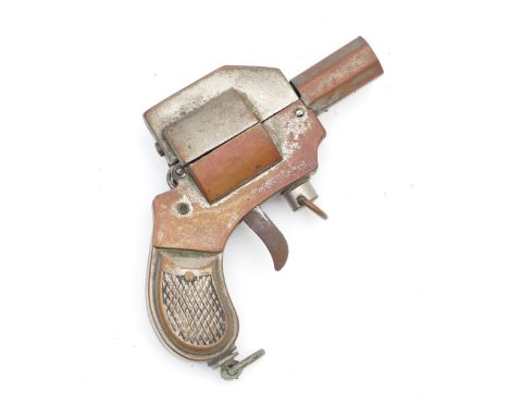 A rare Austrian 'Dandy' pocket cigarette lighter, in the form of a pistol, petrol filled with semi-automatic action, circa 19