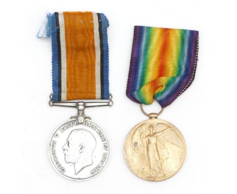 WWI pair of War and Victory medals, awarded to K. 24775 P. Ratcliffe. STO. 1. R.N.