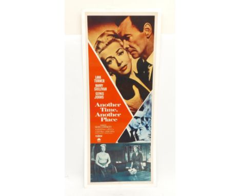 Another Time, Another Place (1958), insert movie poster, 14" x 36", a British melodrama starring Lana Turner, Barry Sullivan 