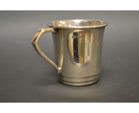 An Art Deco christening mug, Sheffield 1942