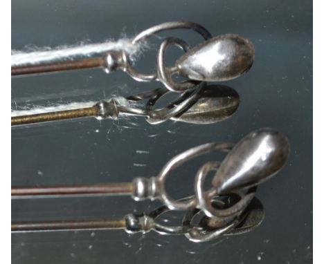 A pair of Charles Horner Art Nouveau silver hat pins