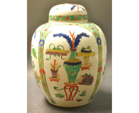 An Oriental covered ginger jar 