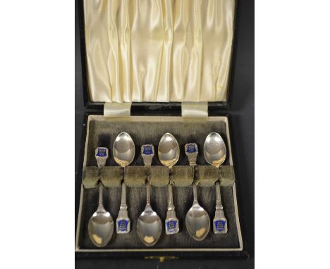 Vintage Motorcycle Club; EPNS and enamel teaspoons