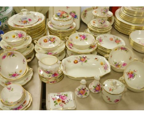 An Extensive Royal Crown Derby Posies pattern table service including tea and side plates, soup bowls, cups, saucers, Queen M