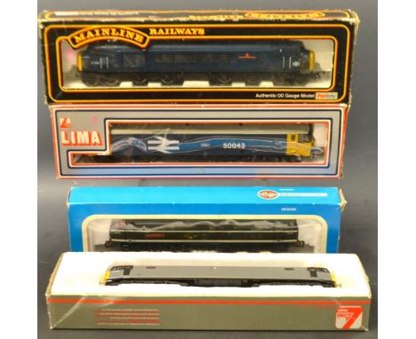 Railways 00 gauge - a Lima 205142 MWG diesel locomotive, No 50043, boxed;  another 205257A2, No 47315;  a Mainline 37051 Manc