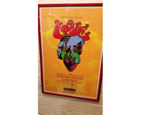 Framed original poster, one of a collection by a specialist who lived in San Francisco in the late 1960's and has amassed a c