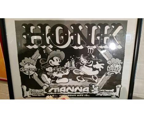 Framed original poster, one of a collection by a specialist who lived in San Francisco in the late 1960's and has amassed a c