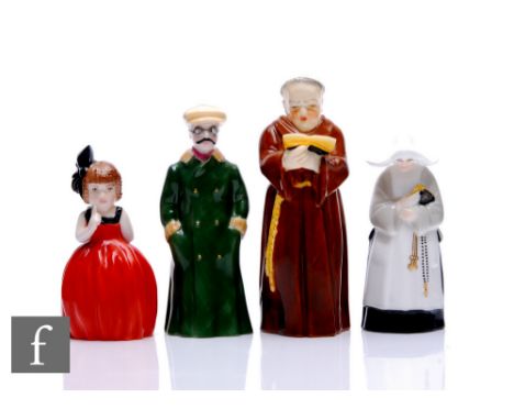 A collection of later 20th Century Royal Worcester candle snuffers, Hush, The Motorist, limited edition number 50 of 500, The