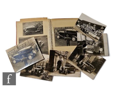An album of black and white photographs of the Bean automobile factory at Tipton in the West Midlands, with full, half and qu