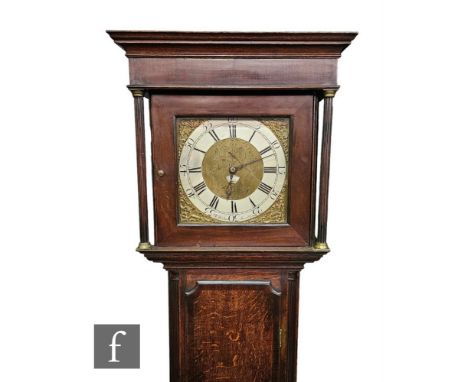 An early 19th Century oak and mahogany crossbanded longcase clock, by W Yeadon Stourbridge, thirty hour striking movement wit